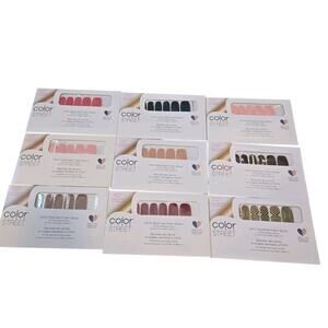 Lot of 9 Color Street Nail Polish Strips 100% Real Polish Mix Sealed
